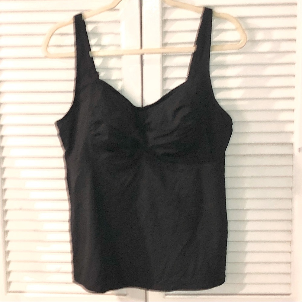 Lands end Tankini Top Black Size 16